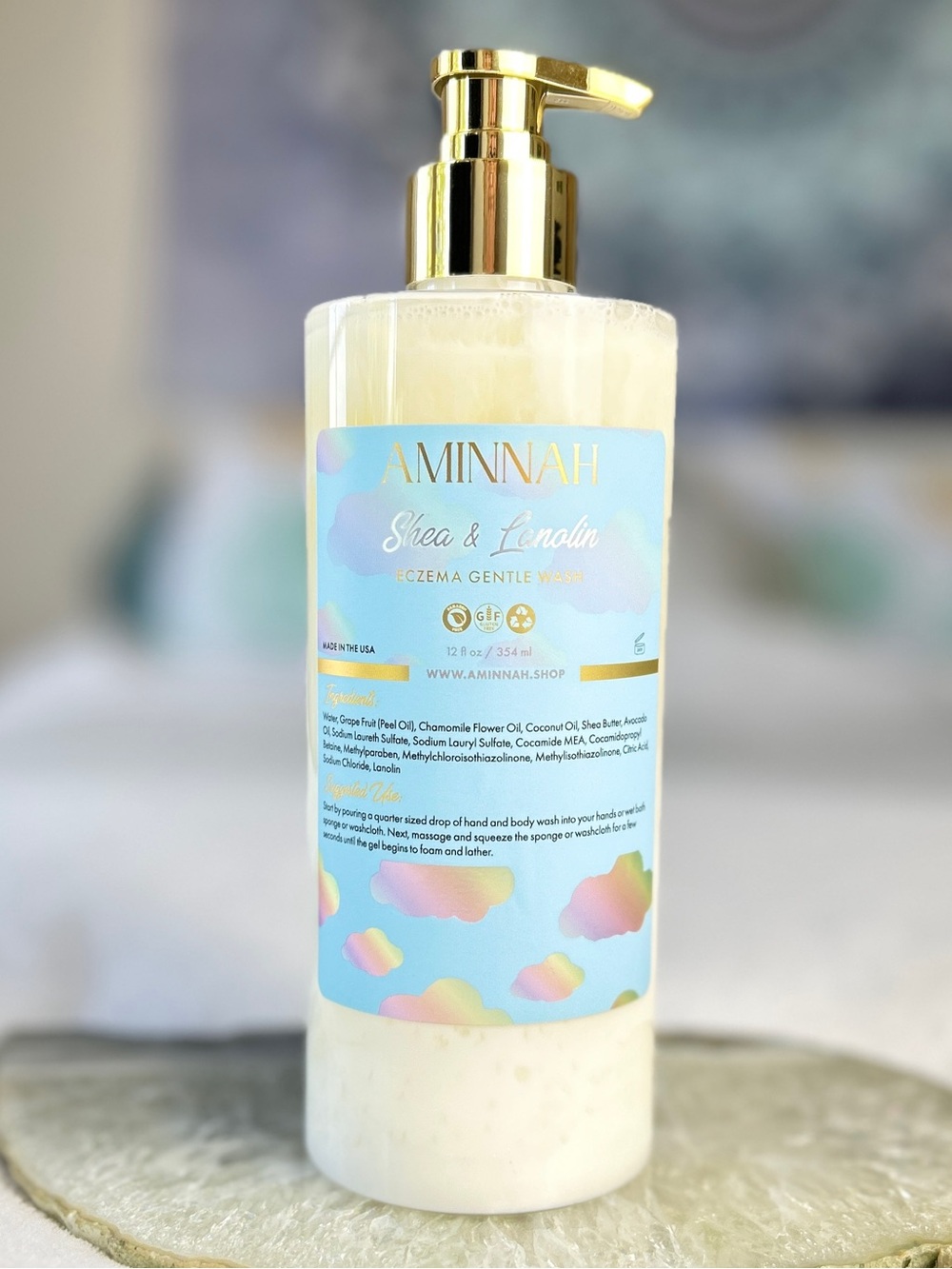 AMINNAH Eczema Shea & Lanolin Gentle Wash